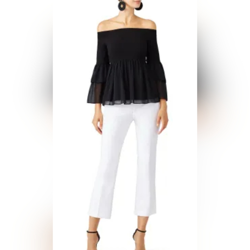 In mystery bundle NWT RACHEL ZOE 🤩layered cold shoulder chiffon top -layered - Picture 6 of 14
